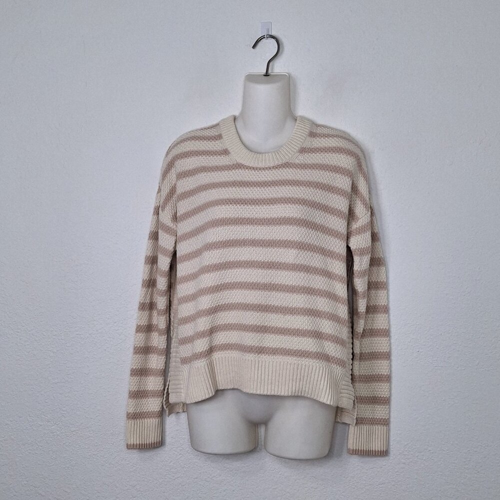 Madewell Striped Pickford Pullover Sweater Sz S Neutral Minimalist Preppy